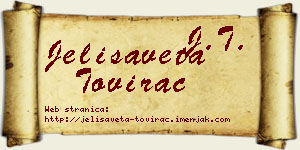 Jelisaveta Tovirac vizit kartica